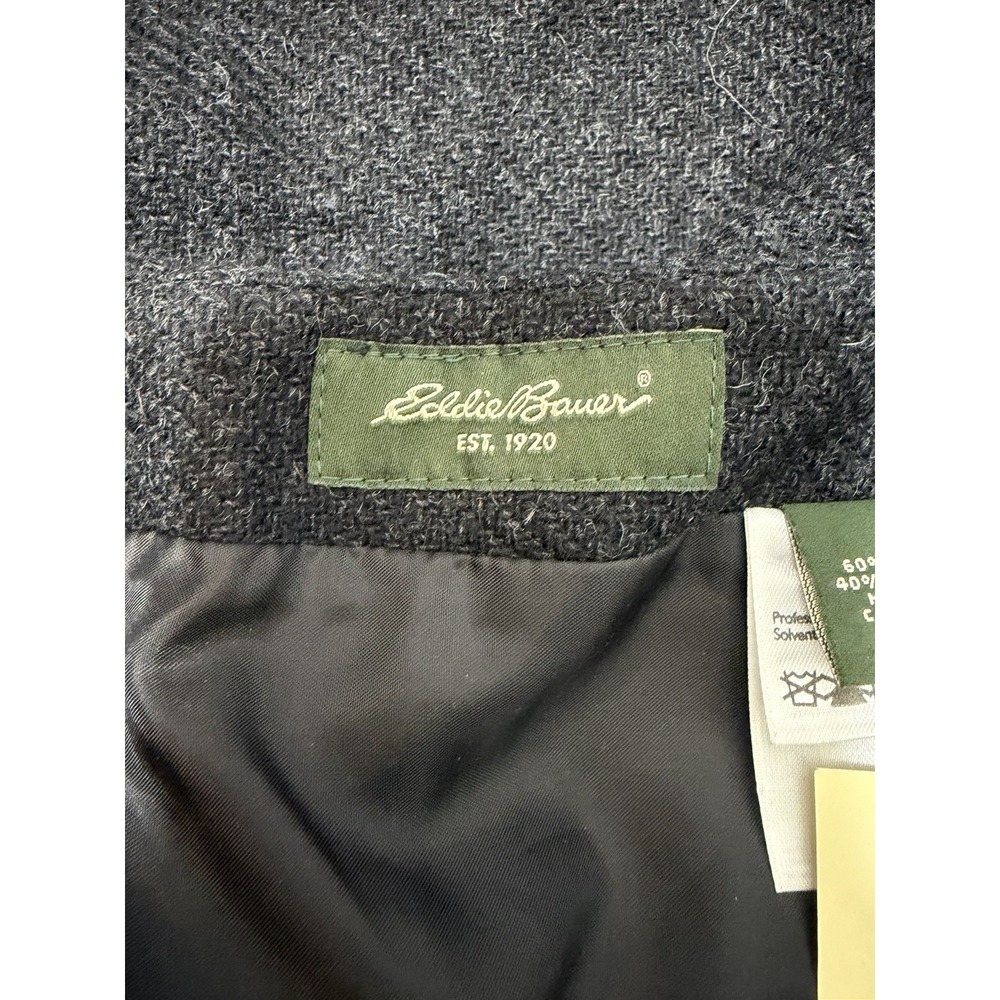 NWT Eddie Bauer Wrap Blanket Stitch Skirt Womens Sz 6 Charcoal Gray Side‎ Zip - Picture 6 of 8